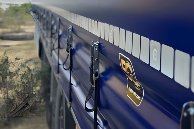 Instalación de la señal V-23 en camiones en España